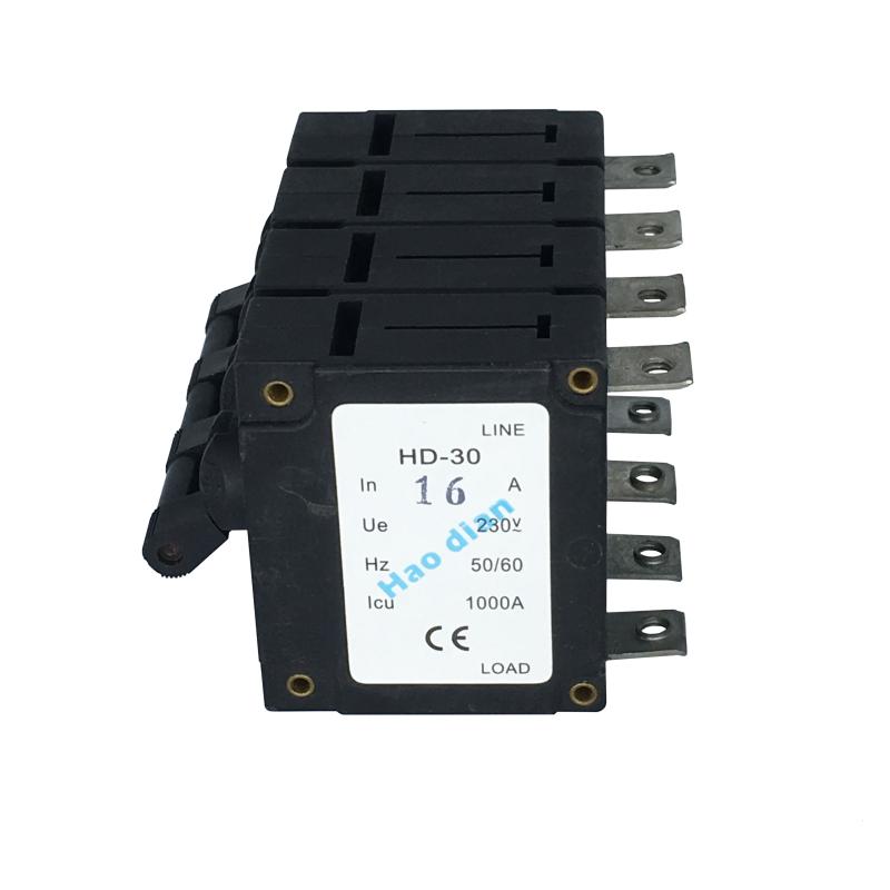 特制級(jí) 塑殼斷路器HD-30系4P/16A磁力液壓設(shè)備保護(hù)電磁式 斷路器
