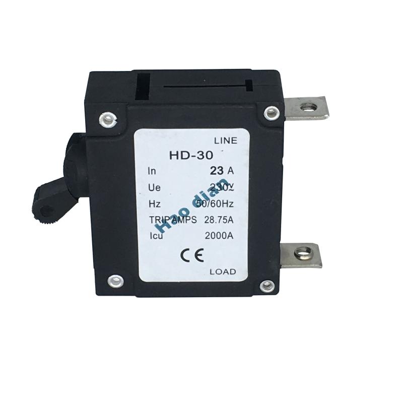 磁力液壓電磁塑殼斷路器HD-30系1P/23A液壓 設(shè)備保護(hù)電磁式斷路器